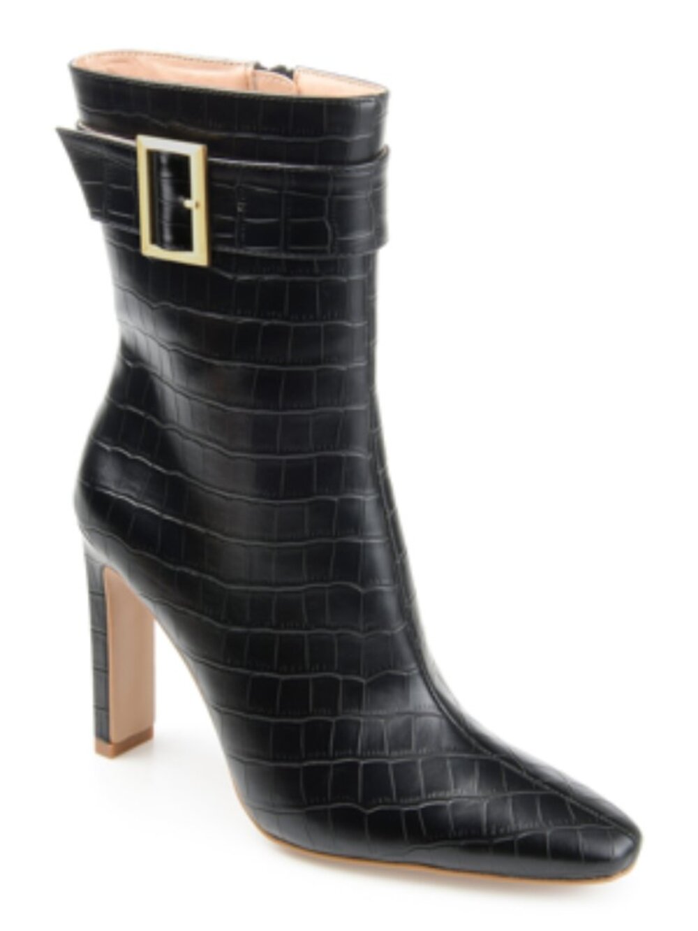 Elaine Journee Stiletto Black Ankle High Bootie
